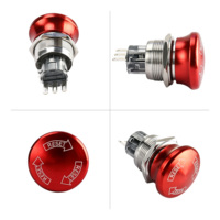 Bouton d'arrêt d'urgence 19mm 22mm normalement fermé, interrupteurs de commande pour station de recharge de véhicules électriques et robots, IP65