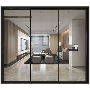 <span class=keywords><strong>Porte</strong></span> <span class=keywords><strong>coulissante</strong></span> en aluminium commerciale, <span class=keywords><strong>porte</strong></span> <span class=keywords><strong>coulissante</strong></span> à double vitrage pour patio, <span class=keywords><strong>porte</strong></span> <span class=keywords><strong>coulissante</strong></span> en verre pour balcon extérieur de villa - Product Image 4