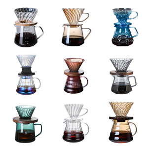 Kingze cafetière goutte <span class=keywords><strong>à</strong></span> goutte <span class=keywords><strong>à</strong></span> main avec logo personnalisé moderne classique 400ml/600ml serveur en verre pot de partage théière outil pour <span class=keywords><strong>café</strong></span> et thé - Product Image 3