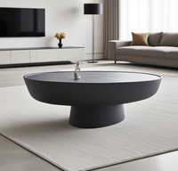 Table basse de salon ronde noire en béton GFRC unique pour la décoration d'hôtel à la maison Meubles de table à bon prix