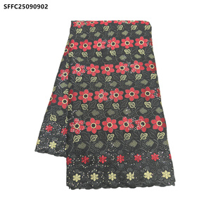 En vente <span class=keywords><strong>belle</strong></span> fleur broderie suisse Voile coton dentelle tissu africain coton suisse Voile dentelle tissu pour vêtements - Product Image 3