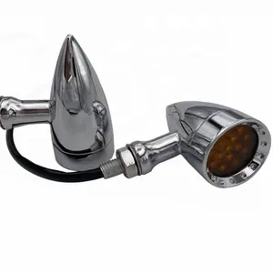 New waterproof Bullet Style Motorcycle Led turning signal lamp electric motorbike metal Turn Light for e-scooter
