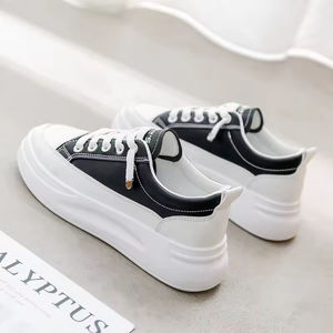 Nouveauté - Baskets de sport décontractées pour femmes, empeigne en mesh, patchwork, couleurs bonbon - blanc, noir, fermeture à lacets, antidérapantes - Product Image 3