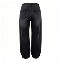 Jeans rétro à jambes larges pour femmes, pantalons en denim amples et vintage, tenues pour les sorties en bateau du week-end