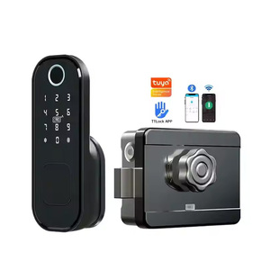 Nhà Thông Minh An Ninh Rim Khóa Vân Tay Mật Khẩu Tuya Wifi Ứng Dụng Từ Xa Mở Khóa Thẻ Chìa Khóa Bộ Nhớ Thẻ Lưu Trữ Thép Cho Nhà Cổng - Product Image 2