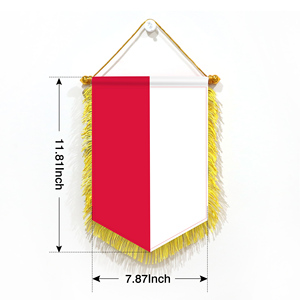 Mini 20x30cm Pennant Car Flags Poland Wall Decor Display Accessories <b>Small</b> Ornaments for Hanging - Product Image 4