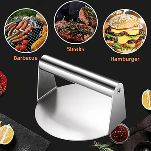 Prensa para <span class=keywords><strong>Hamburguesas</strong></span> de Acero Inoxidable Antiadherente, Parrilla para Filetes - Product Image 5