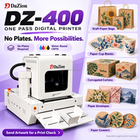 Mesin Inkjet Berbasis Air Semi-Otomatis Kecepatan Tinggi DaZion DZ-400 Langsung dari Pabrik untuk Cetak Gelas Kertas, Serbet, dan Pencetakan Sekali Jalan (Short Run Single Pass)
