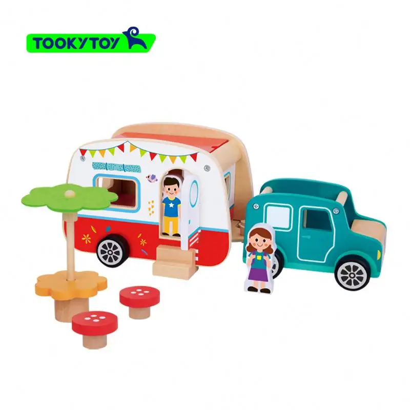 Early education  enlightenment  cognitive training  spring outing  trailer  travel  camping  RV toy set.