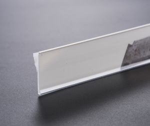 <span class=keywords><strong>Ningo</strong></span> Liuhe plat auto-adhésif porte-étiquette extrusion porte-étiquette de prix avec adhésif ESL rail PVC étagère talkers - Product Image 3