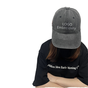 Gorra de Béisbol Personalizada al por Mayor, Económica, de Alta Calidad, para Hombre y Mujer, de 6 Paneles, de Algodón, con Logotipo Bordado, Estilo Hip Hop, Vintage, Tipo Dad Hat - Product Image 1