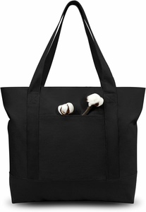 Sac fourre-tout en toile pour femmes, style tendance, écologique, pour les courses, avec poche, sac en coton avec logo imprimé personnalisé - Product Image 4