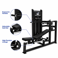 Máquina Profesional de Gimnasio Comercial para Ejercicios de Fondo de Brazo (Low Row), Máquina de Entrenamiento de Musculación, Pila de Pesas de Acero de 80 KG