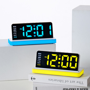 Reloj <span class=keywords><strong>Despertador</strong></span> de Color Caramelo Personalizado de Fábrica, Pantalla Grande, Luz Nocturna, Reloj Simple Multifuncional para Niños - Product Image 4