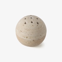 Diffuseur d'huiles essentielles en pierre de travertin jaune naturel Maxery, brûleur d'huiles essentielles, maison, bureau, ambiance relaxante unique