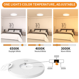 Hiện đại 30W 0.67 inch siêu mỏng dẫn đèn trần 6000K Nhiệt độ màu IP44 Acrylic treo đèn cho phòng khách - Product Image 3