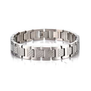 <span class=keywords><strong>Bracelet</strong></span> magnétique tendance en acier inoxydable 316 plaqué or avec zircon pour couples, <span class=keywords><strong>marque</strong></span> OJ - Product Image 2