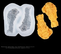Moule en silicone écologique 3D pour cuisses et ailes de poulet frites, fait main pour la décoration de gâteaux en fondant, chocolat et mousse