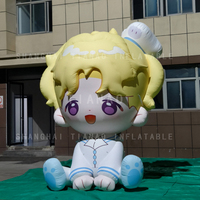 Dessin animé humain gonflable de poupée gonflable de fille de fille gonflable pour la décoration ou la publicité ou les événements
