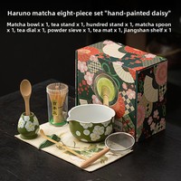 Ensemble de matcha JY Elegant Magnetic Boxes, ensemble de fouets en bambou pour matcha, ensemble de matcha en céramique