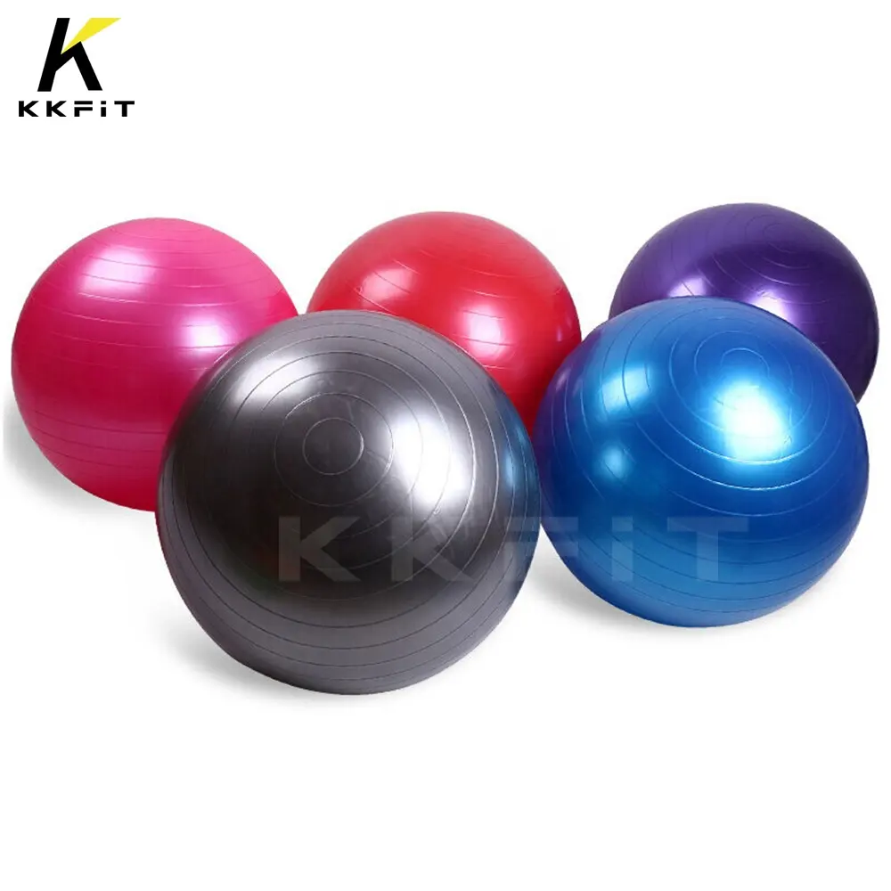 Vente en gros d'usine de fitness personnalisé en PVC personnalisé stabilité du yoga exercice balle d'équilibre 55cm 65cm 75cm 90cm balle de yoga