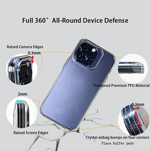 <span class=keywords><strong>Coque</strong></span> de téléphone <span class=keywords><strong>transparente</strong></span> en TPU de luxe, anti-rayures, anti-jaunissement, idéale pour <span class=keywords><strong>iPhone</strong></span> 11 <span class=keywords><strong>12</strong></span> 13 14 15 16 17 Pro Max Plus Air - Product Image 6