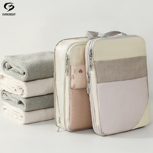 Lưới Nén Du Lịch Lưu Trữ Túi Tùy Chỉnh Dây Kéo Đóng Cửa Nylon Trọng Lượng Nhẹ Vải Thô Du Lịch Đóng Gói <span class=keywords><strong>Cubes</strong></span> Cho Bộ Lưu Trữ - Product Image 2