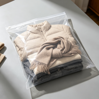 Sac en plastique épais à fermeture éclair, grande pochette refermable pour chaussures, sacs à main, vêtements, emballage de produits