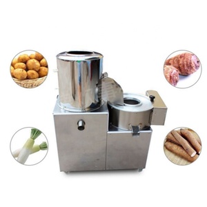 Máquina Peladora y Cortadora Automática de Patatas de 500 kg/hora, Bomba de Limpieza <span class=keywords><strong>en</strong></span> Seco para Taro, Uso Doméstico, Granja, Panadería, Verduras, Frutas, Ajo - Product Image 1