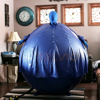 Combinaison gonflable double couche en PVC Blueberry avec pompe, imperméable et durable, pour événements festifs