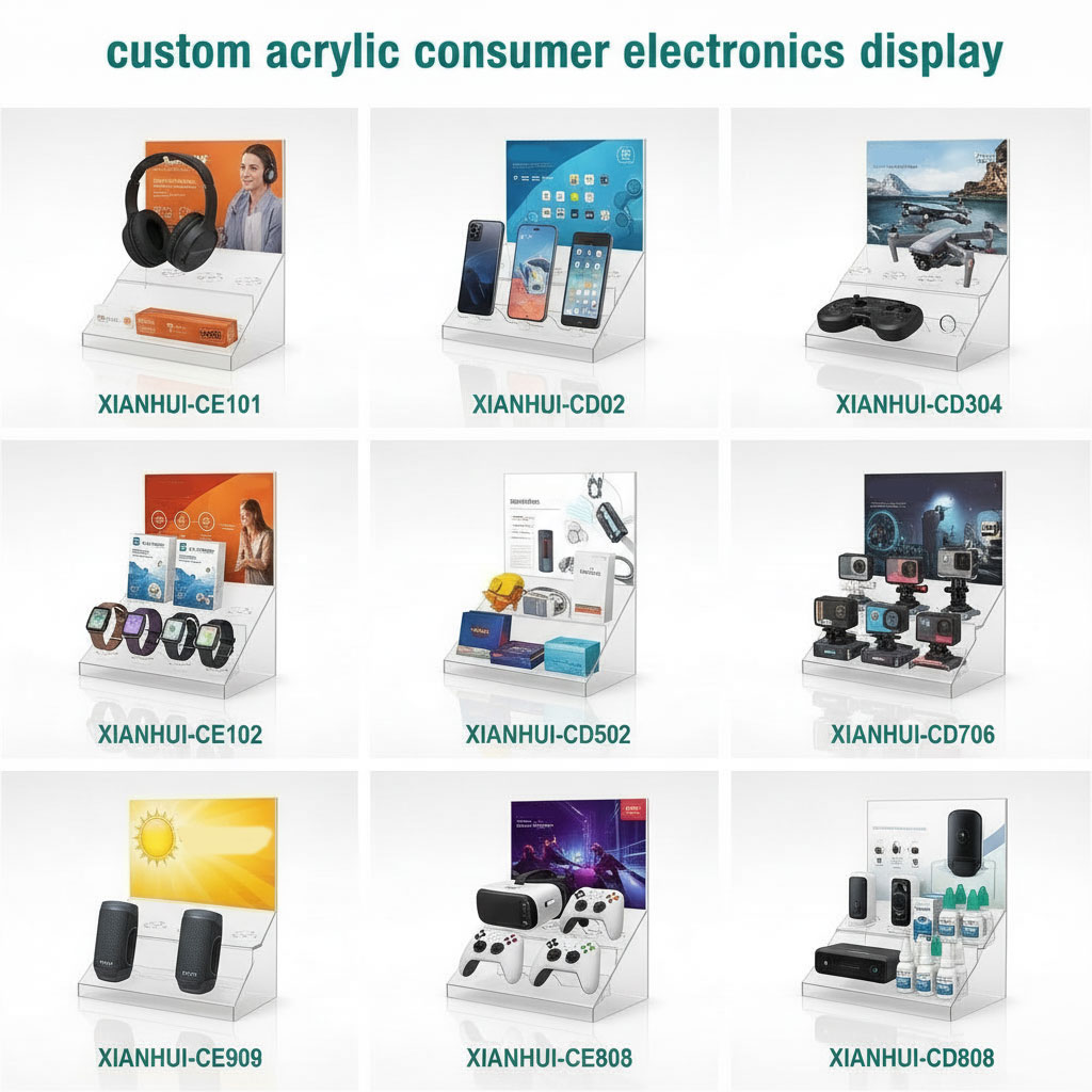 Espositore personalizzato in acrilico per elettronica di consumo