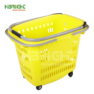 Giỏ mua sắm siêu thị, giỏ mua sắm có bánh xe, màu sắc và logo tùy chỉnh theo nhà máy - Product Image 1