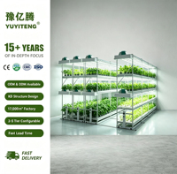 Système hydroponique vertical sur mesure à 3 niveaux, étagères mobiles pour plantes, système de rayonnage pour culture d'herbes médicinales en intérieur pour salle de culture