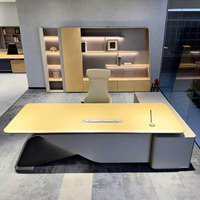 Bureau de direction en L de luxe, mobilier de bureau moderne et modulaire, table de travail pour bureau à domicile