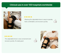 Attelle de genou universelle de haute qualité pour la rééducation, réglable et stabilisatrice, pour soulager la douleur (support de l'articulation du genou ACL)