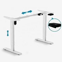 Cadre de bureau électrique à moteur unique pour bureau à domicile moderne support d'ordinateur intelligent en métal réglage de la hauteur ordinateur portable assis-debout