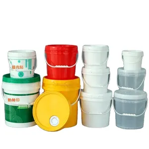 Bán buôn bền 10L cấp thực phẩm nhựa xô với Làm xáo trộn rõ ràng container cho Ice Cream Biscuit dầu