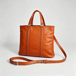 Bolso Tote Extra Grande con Asas Dobles y Detalles Metálicos Plateados para el Trabajo y Uso Diario - Product Image 2