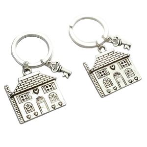 Llaveros para el hogar, regalo de calentamiento de la casa, llavero para el primer hogar, llaves para el hogar, para el dormitorio de estudiantes, regalo Realtor, 2 uds. - Product Image 1