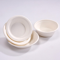 Bols jetables ronds de 12 oz en fibre moulée de bagasse de canne à sucre compostable, biodégradables et écologiques pour soupes et salades