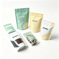 Sachets Doypack Noir Mat pour Aliments et Café, Anti-humidité, avec Fenêtre et Fermeture Zip
