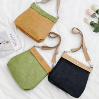 Sac à bandoulière pliable innovant en papier DuPont, fermeture magnétique portable, sac de shopping léger et créatif