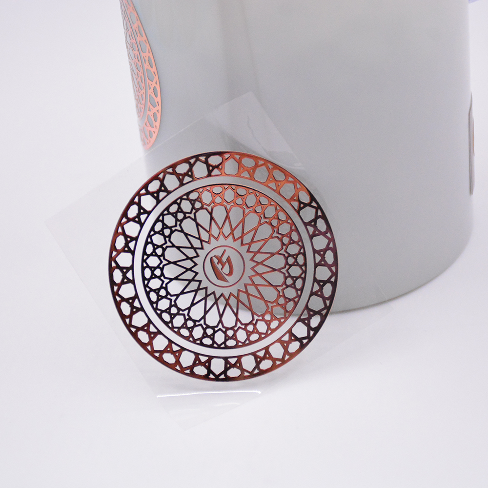 Customized Various Shapes Metal Label Transfer logo Stickers for Packaging Label