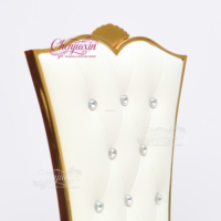 Chaise de salle à manger en métal de luxe dorée de haute qualité, nouveau design, pour hôtels, salles de mariage, fêtes et événements – Vente chaude Foire de Canton