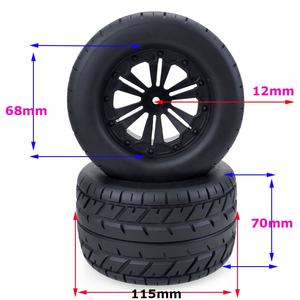 Monster Truck Wheels Neumáticos 115MM Juego de neumáticos de coche todoterreno para 1/10 RC Car <span class=keywords><strong>HPI</strong></span> HSP <span class=keywords><strong>Savage</strong></span> XS TM <span class=keywords><strong>Flux</strong></span> Racing LRP - Product Image 2