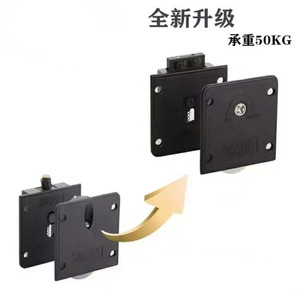 Roulette de porte coulissante Xinshengfa noire en plastique, détachable, avec amortisseur simple, pour rail de porte, capacité de charge 50 kg - Product Image 1