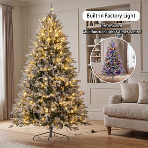 <span class=keywords><strong>Sapin</strong></span> <span class=keywords><strong>de</strong></span> Noël artificiel réaliste en PE pur à 100 %, haute densité, avec éclairage LED préinstallé, feuillage dense, prêt à être expédié - Product Image 3