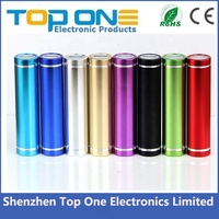 Batterie externe mini portable étanche en aluminium, best-seller, 2600 mAh, affichage LED, sortie Micro USB 5W, batterie au lithium 18650