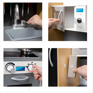 <span class=keywords><strong>Cucina</strong></span> Giocattolo <span class=keywords><strong>Montessori</strong></span> 2024 a Tre Ante con Effetti Sonori e Luminosi, Puzzle Educativo per <span class=keywords><strong>Bambini</strong></span>, Gioco di Ruolo Intelligente - Product Image 2