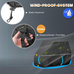 Housse de protection imperméable pour voiturette de golf, anti-poussière, durable, pour Club Car, protection contre la pluie, protection extérieure toutes saisons, housse de rangement pour voiturette de golf - Product Image 4